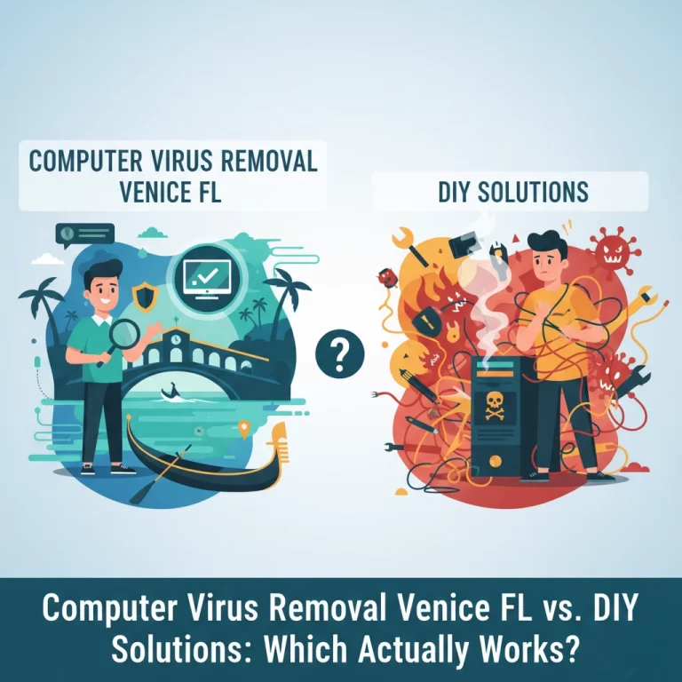 Read more about the article Computer Virus Removal Venice FL vs. DIY Solutions: Which Actually Works?