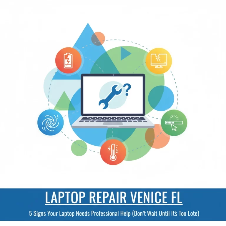 Read more about the article Laptop Repair Venice FL: 5 Signs Your Laptop Needs Professional Help (Don't Wait Until It's Too Late)