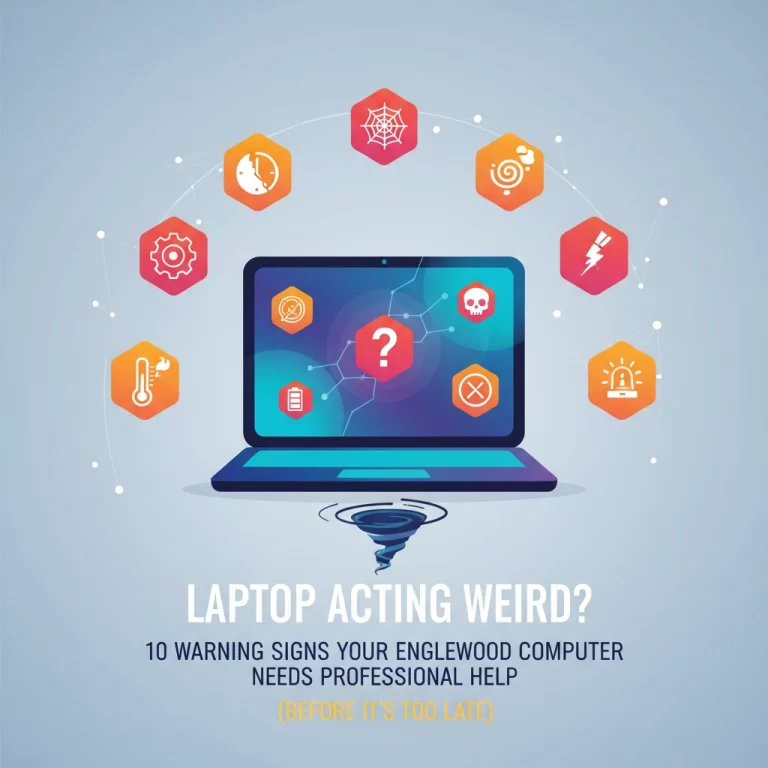 Read more about the article Laptop Acting Weird? 10 Warning Signs Your Englewood Computer Needs Professional Help (Before It's Too Late)