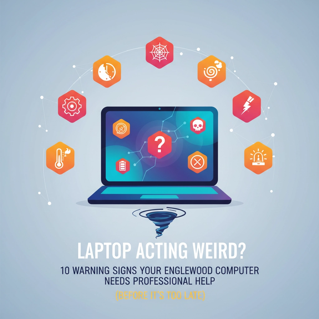 Read more about the article Laptop Acting Weird? 10 Warning Signs Your Englewood Computer Needs Professional Help (Before It's Too Late)