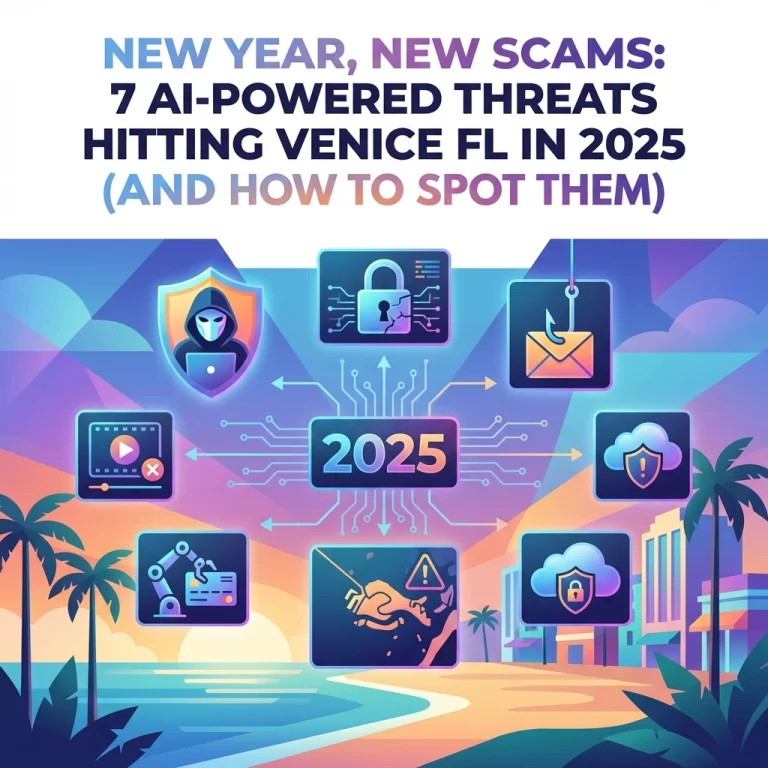 Read more about the article New Year, New Scams: 7 AI-Powered Threats Hitting Venice FL in 2025 (And How to Spot Them)