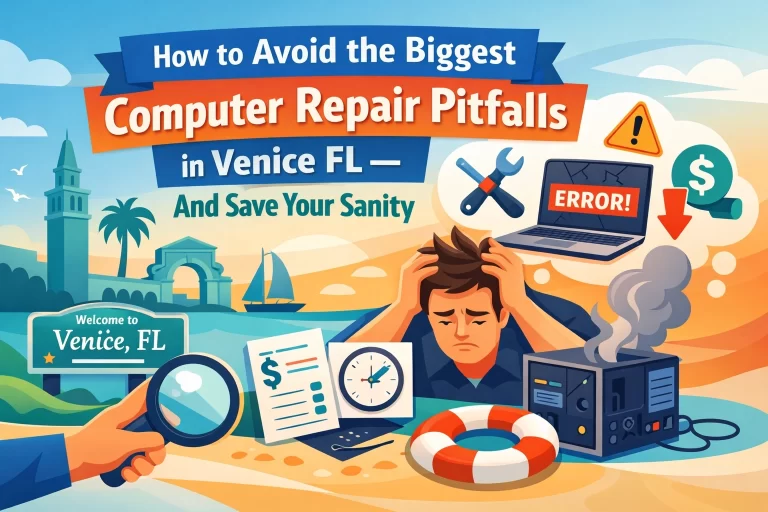 Read more about the article How to Avoid the Biggest Computer Repair Pitfalls in Venice FL, And Save Your Sanity