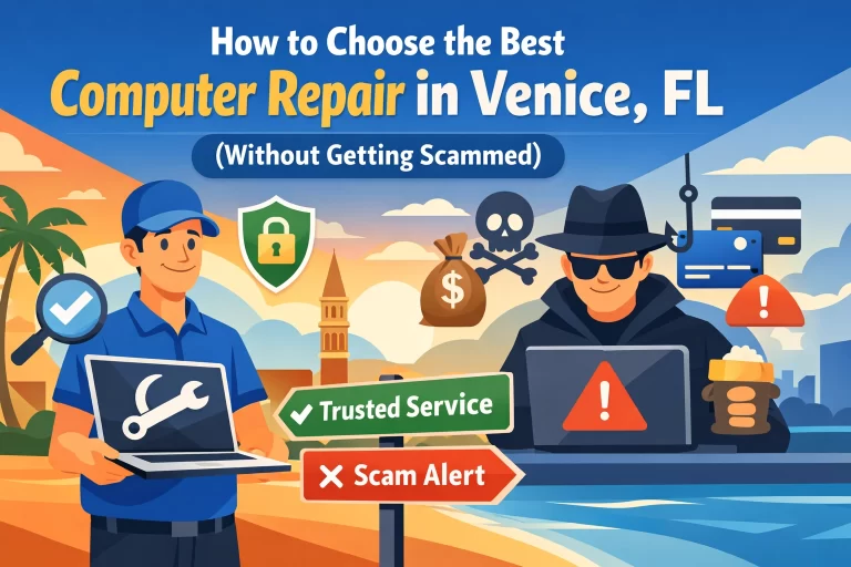 Read more about the article How to Choose the Best Computer Repair in Venice, FL (Without Getting Scammed)